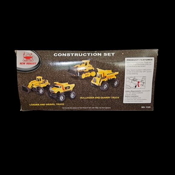 New Bright Construction Set No. 1125 Bulldozer & Quarry Truck Battery Operated - Picture 2 of 6